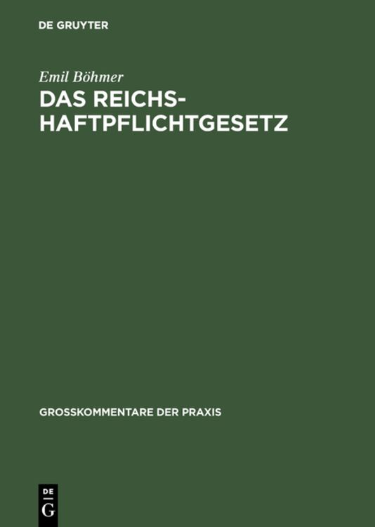 Produktbild: Das Reichshaftpflichtgesetz