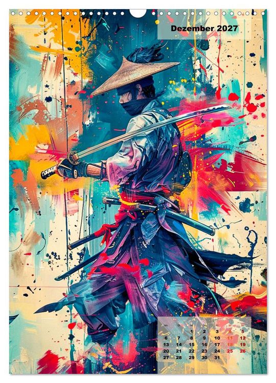 Produktbild: Samurai - Stahl Ehre Mut (Wandkalender 2027 DIN A3 hoch), CALVENDO Monatskalender
