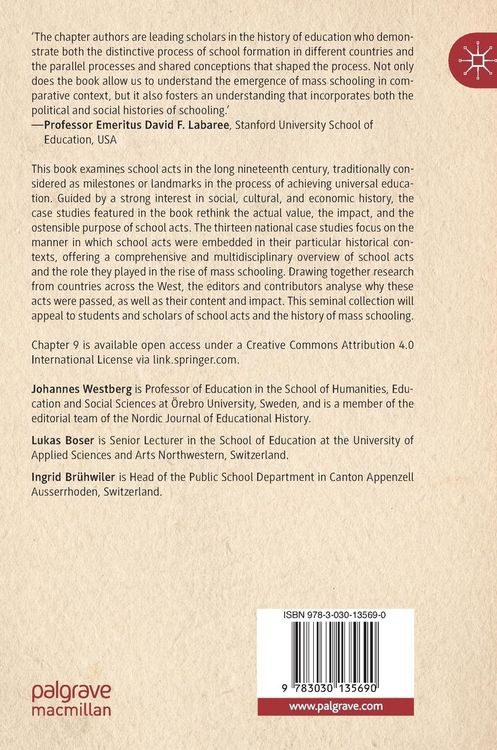 Produktbild: School Acts and the Rise of Mass Schooling