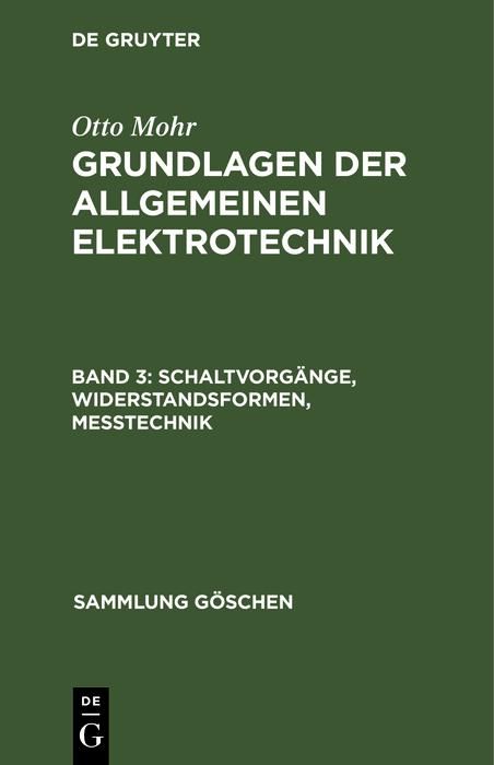 Produktbild: Schaltvorg&auml;nge, Widerstandsformen, Messtechnik