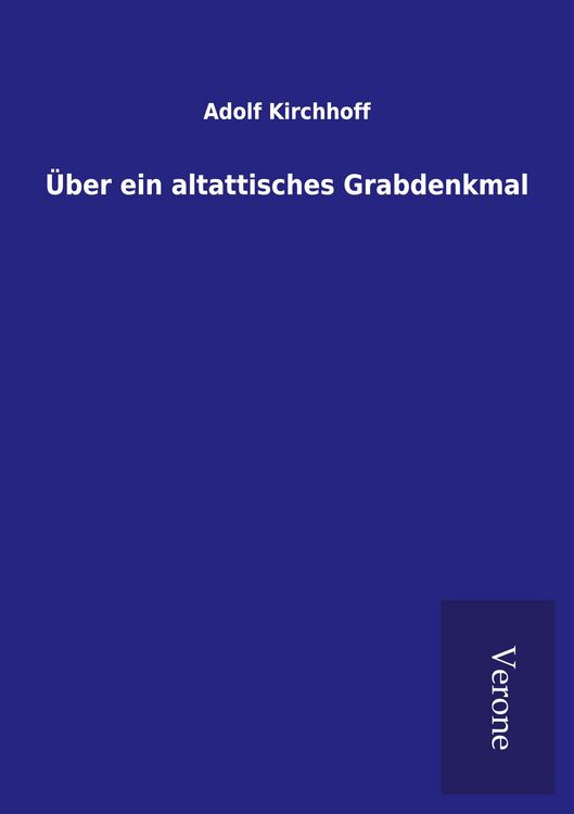 Produktbild: &Uuml;ber ein altattisches Grabdenkmal