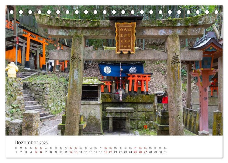Produktbild: Tempel in Japan (Tischkalender 2026 DIN A5 quer), CALVENDO Monatskalender
