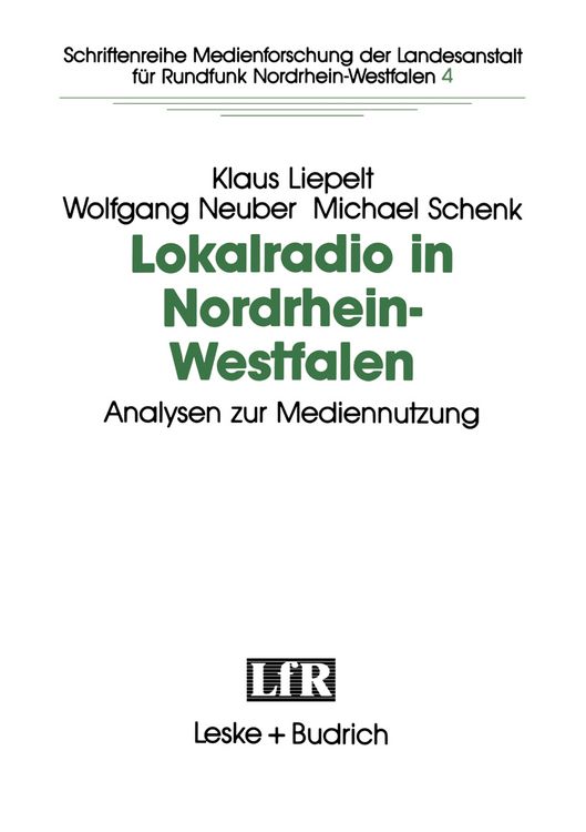 Produktbild: Lokalradio in Nordrhein-Westfalen &mdash; Analysen zur Mediennutzung