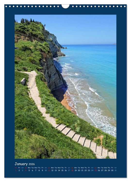 Produktbild: Corfu - Island of joie de vivre (Wall Calendar 2026 DIN A3 portrait), CALVENDO 12 Month Wall Calendar
