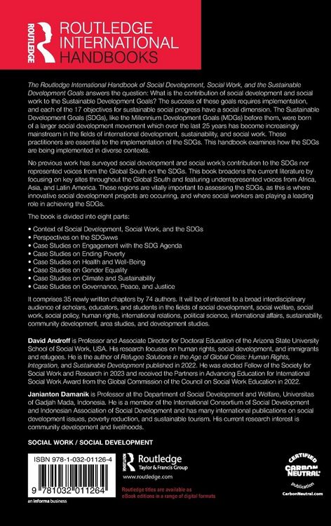 Produktbild: The Routledge International Handbook of Social Development, Social Work, and the Sustainable Development Goals