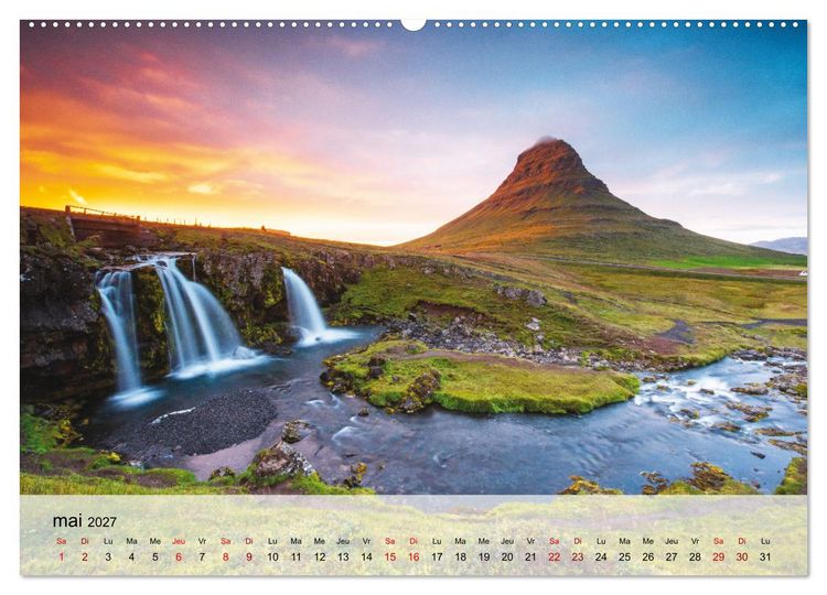 Produktbild: L'&eacute;t&eacute; en Islande (Calendrier mural 2027 DIN A2 vertical), CALVENDO calendrier mensuel