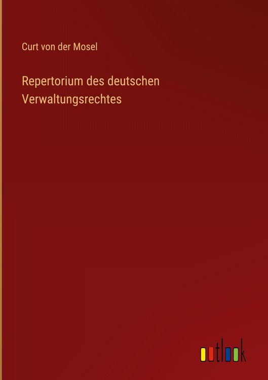 Produktbild: Repertorium des deutschen Verwaltungsrechtes