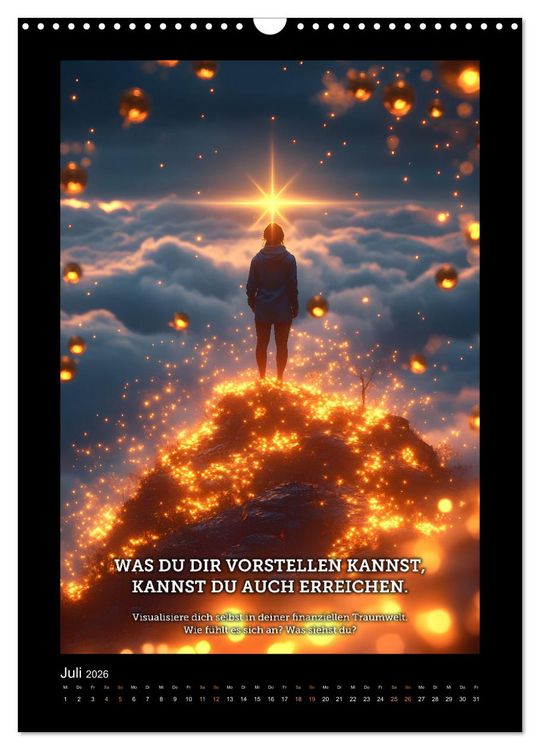 Produktbild: Vom Tr&auml;umen zum Tun! - Erschaffe dir in 12 Monaten dein Million&auml;rs-Mindset. (Wandkalender 2026 DIN A3 hoch), CALVENDO Monatskalender