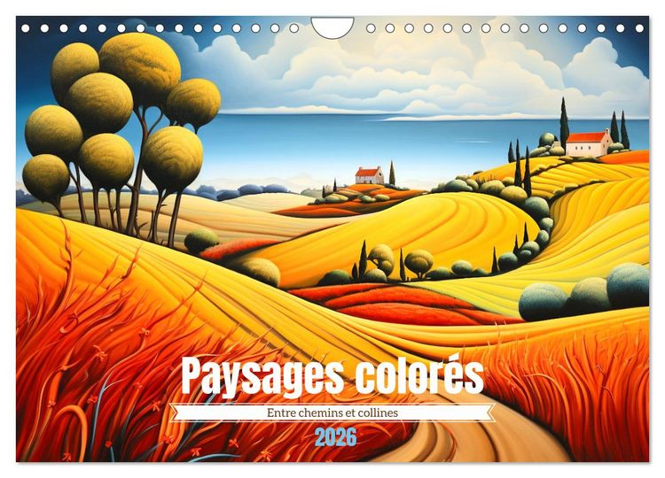 Produktbild: Paysages color&eacute;s (Calendrier mural 2026 DIN A4 vertical), CALVENDO calendrier mensuel