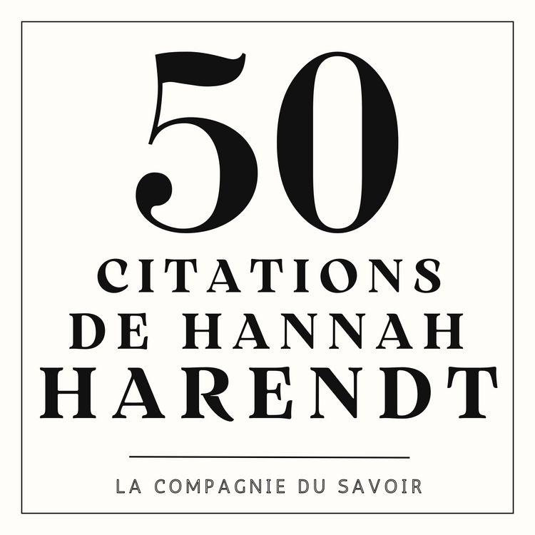 Produktbild: 50 citations de Hannah Harendt