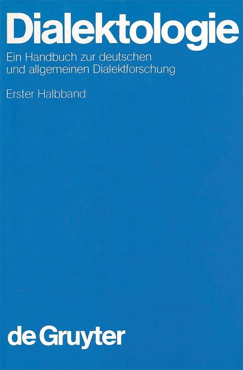 Produktbild: Dialektologie. 1. Halbband