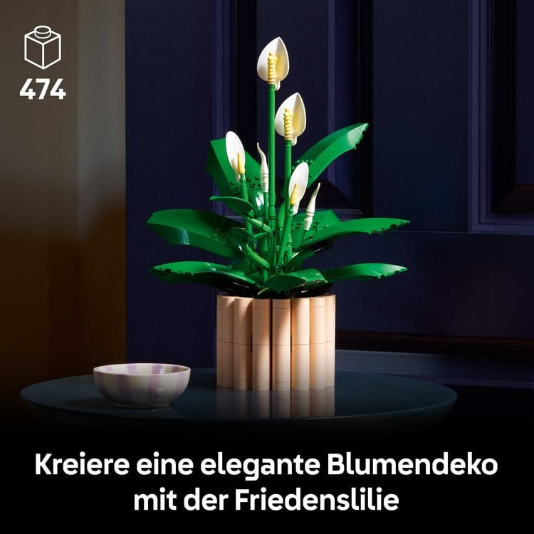 Produktbild: LEGO Botanicals 11504 Friedenslilie, Kunstblumen, DIY Deko Pflanzen