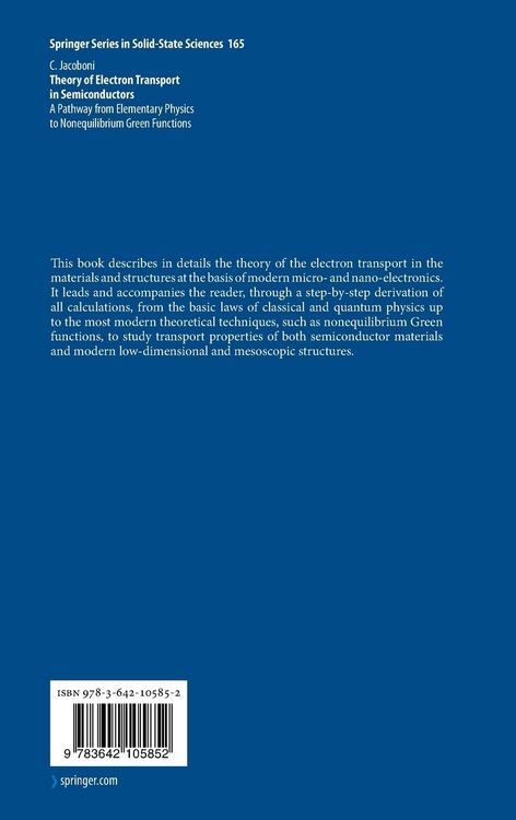 Produktbild: Theory of Electron Transport in Semiconductors