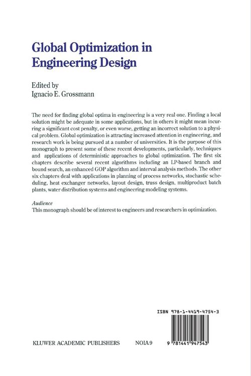 Produktbild: Global Optimization in Engineering Design
