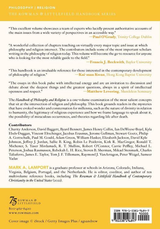 Produktbild: Rowman & Littlefield Handbook of Philosophy and Religion