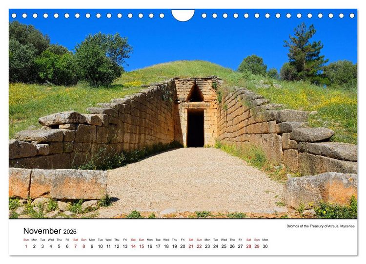 Produktbild: Highlights from the favourite land of the gods - Greece in twelve pictures (Wall Calendar 2026 DIN A4 landscape), CALVENDO 12 Month Wall Calendar
