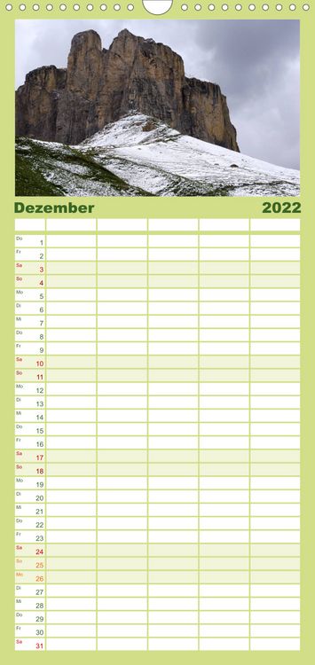Produktbild: Familienplaner S&uuml;dtirol 2022 (Wandkalender 2022 , 21 cm x 45 cm, hoch)