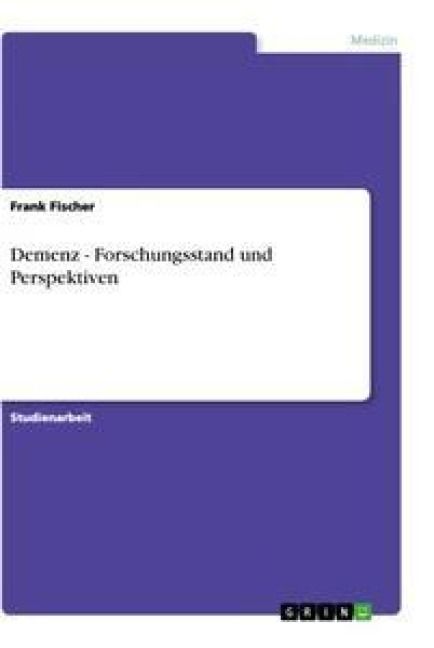 Produktbild: Demenz - Forschungsstand und Perspektiven