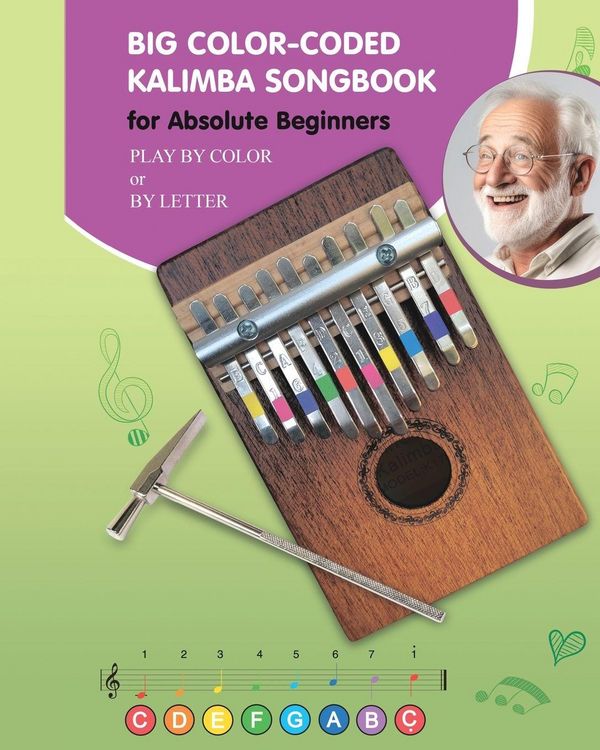 Produktbild: Big Color-Coded Kalimba Songbook for Absolute Beginners