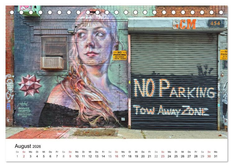 Produktbild: Brooklyn Street Art (Tischkalender 2026 DIN A5 quer), CALVENDO Monatskalender