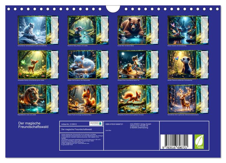 Produktbild: Der magische Freundschaftswald (Wandkalender 2026 DIN A4 quer), CALVENDO Monatskalender