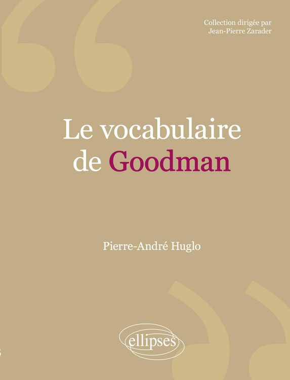 Produktbild: Vocabulaire de Goodman (Le)
