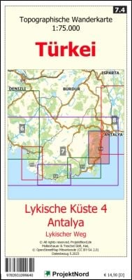 Bild vom Artikel Lykische Küste 4 - Antalya - Lykischer Weg - Topographische Wanderkarte 1:75.000 Türkei (Blatt 7.4) vom Autor Jens Uwe Mollenhauer