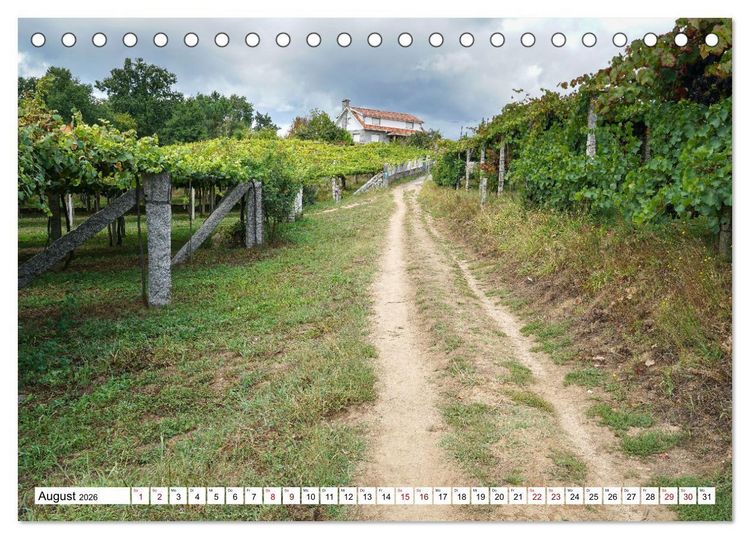 Produktbild: Unterwegs - Caminho Portugu&ecirc;s. Zu Fu&szlig; auf dem Portugiesischen Jakobsweg (Tischkalender 2026 DIN A5 quer), CALVENDO Monatskalender