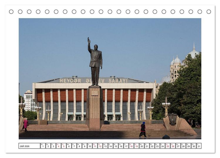 Produktbild: Baku - Erd&ouml;l, Sozialismus und Welterbe (Tischkalender 2026 DIN A5 quer), CALVENDO Monatskalender