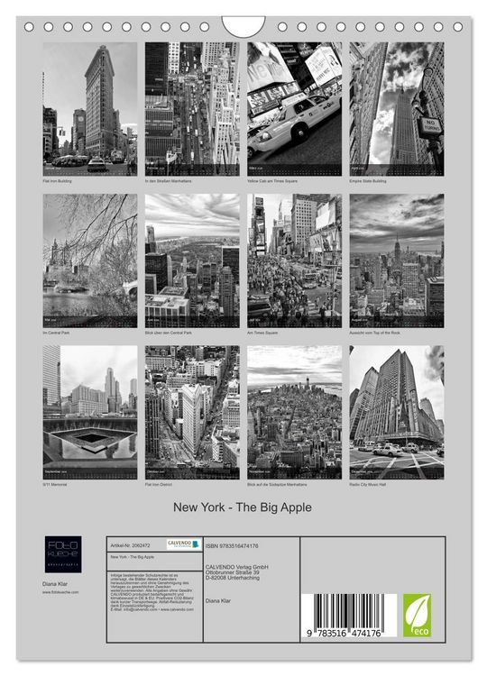 Produktbild: New York - The Big Apple (Wandkalender 2026 DIN A4 hoch), CALVENDO Monatskalender