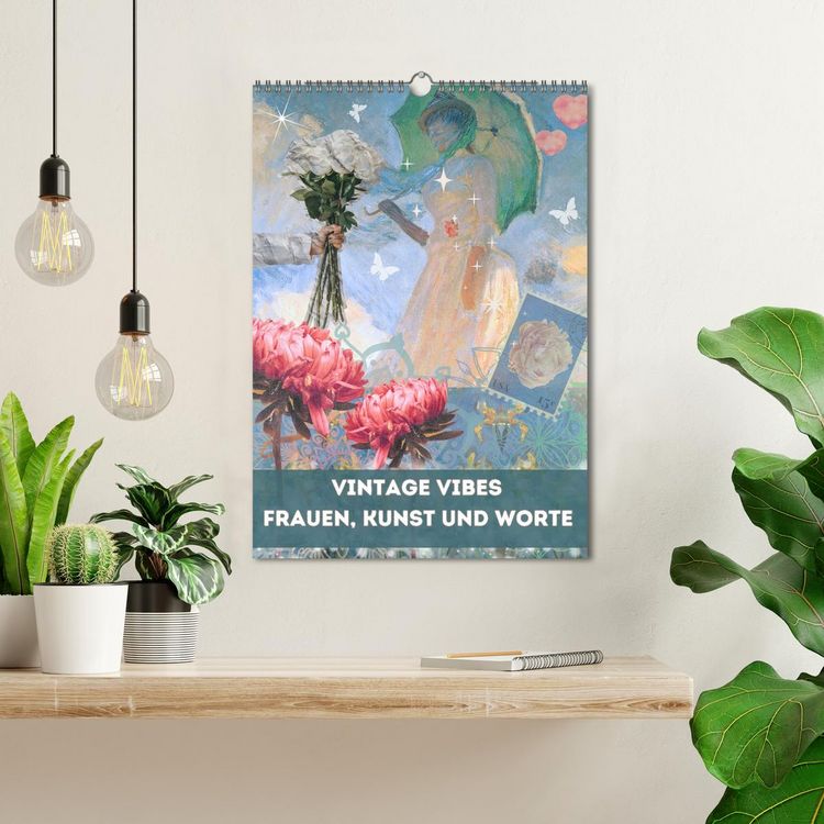 Produktbild: Vintage Vibes &ndash; Frauen, Kunst und Worte (Wandkalender 2026 DIN A3 hoch), CALVENDO Monatskalender
