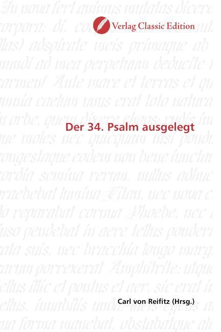 Produktbild: Der 34. Psalm ausgelegt