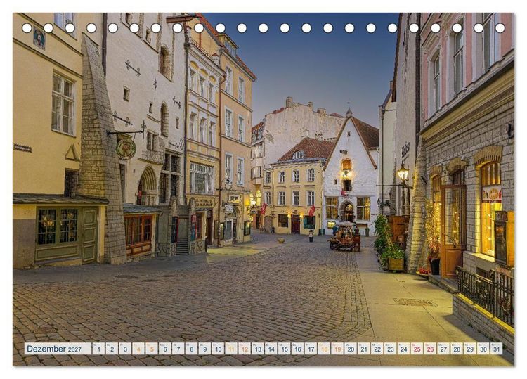 Produktbild: Nordischer Glanz &ndash; Tallinn - Riga - Vilnius (Tischkalender 2027 DIN A5 quer), CALVENDO Monatskalender