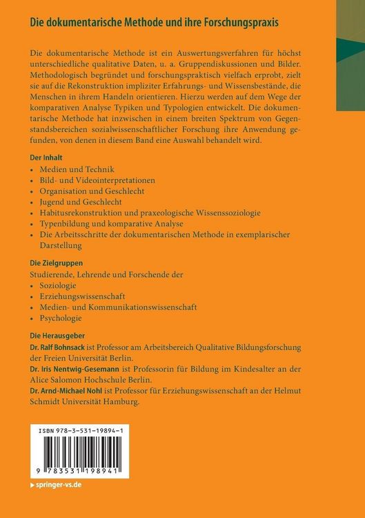 Produktbild: Die dokumentarische Methode und ihre Forschungspraxis
