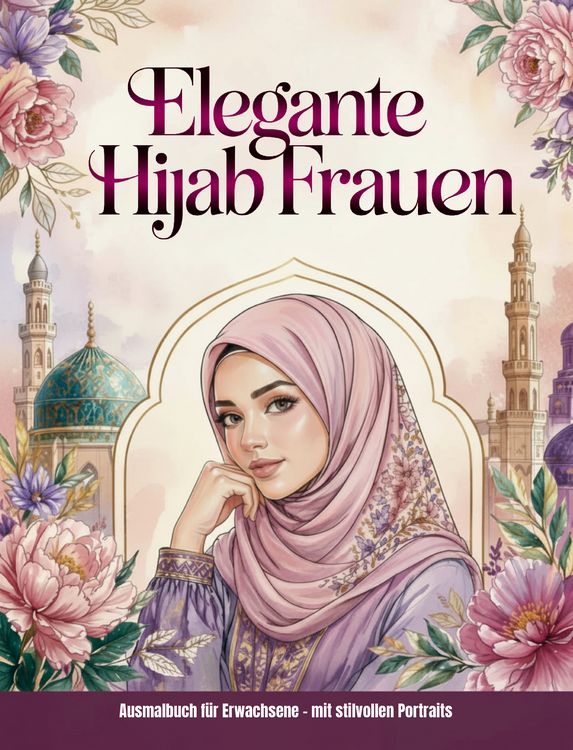 Produktbild: Elegante Hijab Frauen - Malbuch f&uuml;r Erwachsene mit stilvollen Portraits
