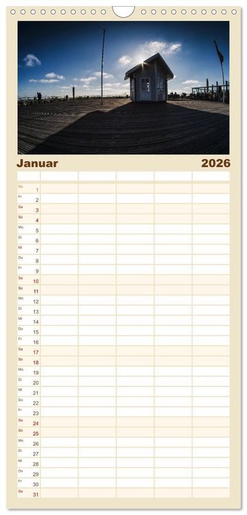 Produktbild: Familienplaner 2026 - Sankt Peter-Ording. Licht, Schatten und Natur mit 5 Spalten (Wandkalender, 21 x 45 cm) CALVENDO