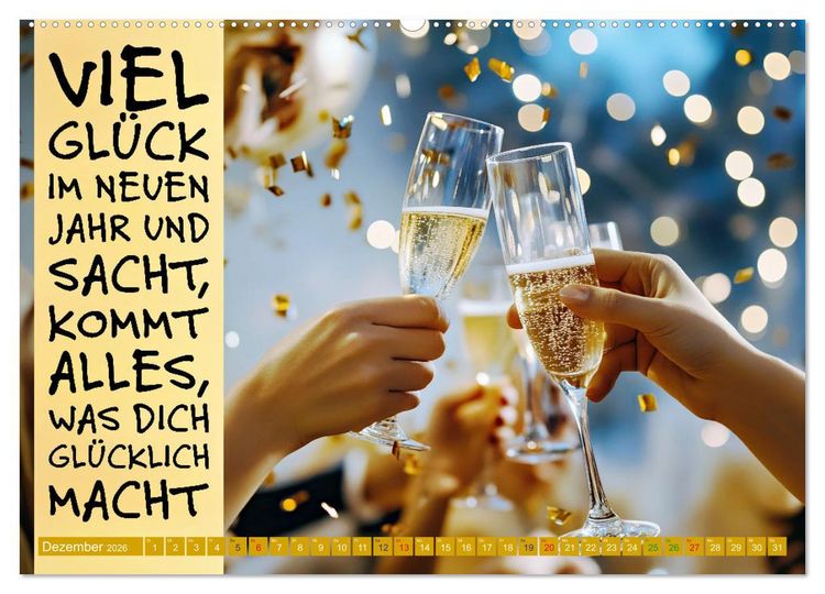 Produktbild: Quellen des Gl&uuml;cks (hochwertiger Premium Wandkalender 2026 DIN A2 quer), Kunstdruck in Hochglanz