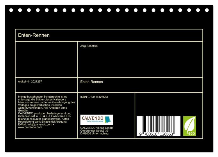 Produktbild: Enten-Rennen (Tischkalender 2026 DIN A5 quer), CALVENDO Monatskalender
