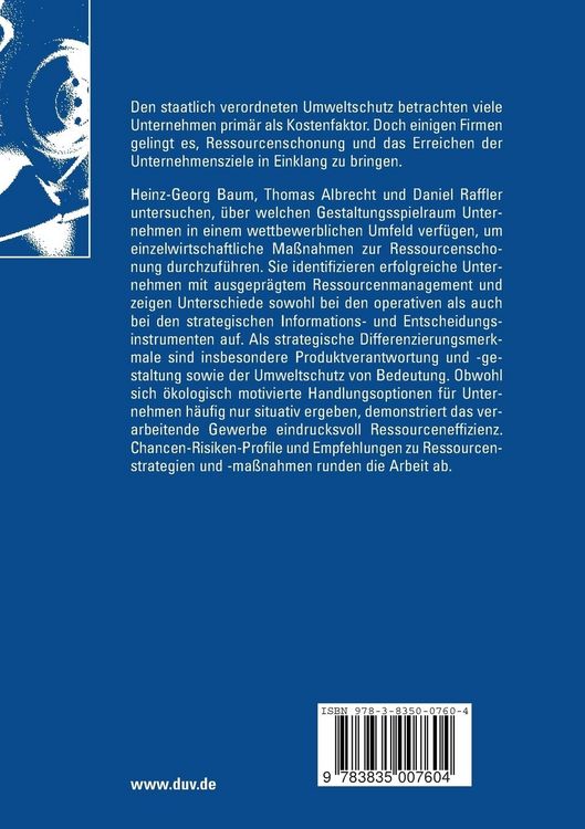 Produktbild: Umwelt- und Ressourcenschutz als Unternehmensziel