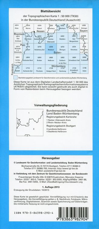 Produktbild: Mosbach 1 : 50 000