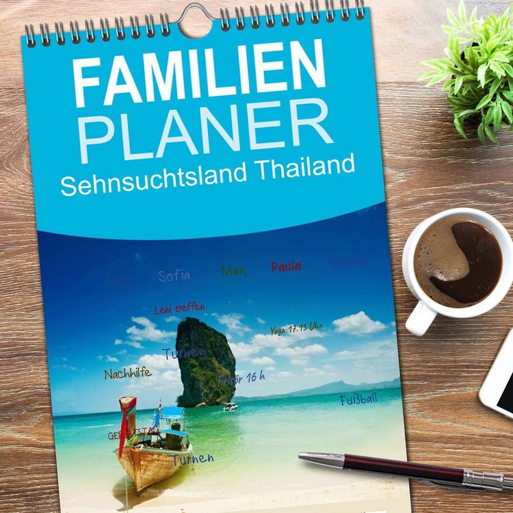 Produktbild: Familienplaner 2026 - Sehnsuchtsland Thailand mit 5 Spalten (Wandkalender, 21 x 45 cm) CALVENDO