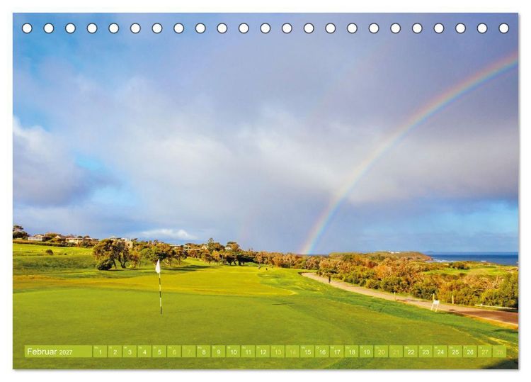 Produktbild: Golfparadiese der Welt (Tischkalender 2027 DIN A5 quer), CALVENDO Monatskalender