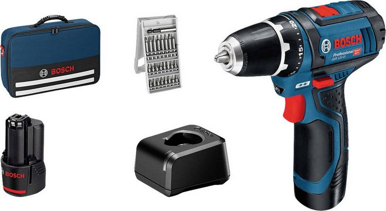 Produktbild: Bosch Professional 060186810H 060186810H Akku-Bohrmaschine 12 V 2.0 Ah inkl. 2. Akku