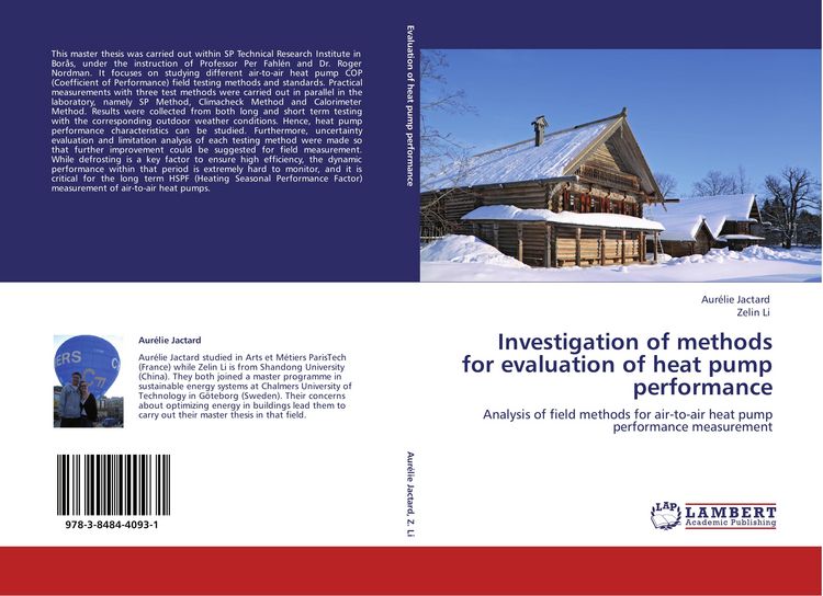 Produktbild: Investigation of methods for evaluation of heat pump performance