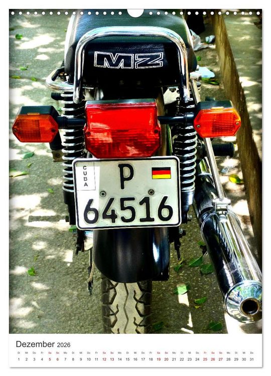 Produktbild: MZ Motorr&auml;der - Ein St&uuml;ck DDR in Kuba (Wandkalender 2026 DIN A3 hoch), CALVENDO Monatskalender