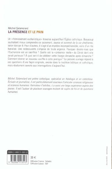 Produktbild: La Pr&eacute;sence et le Pain: red&eacute;couvrir l'Eucharistie