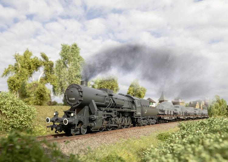 Produktbild: M&auml;rklin 39532 H0 G&uuml;terzug-Dampflok BR 52 der DR