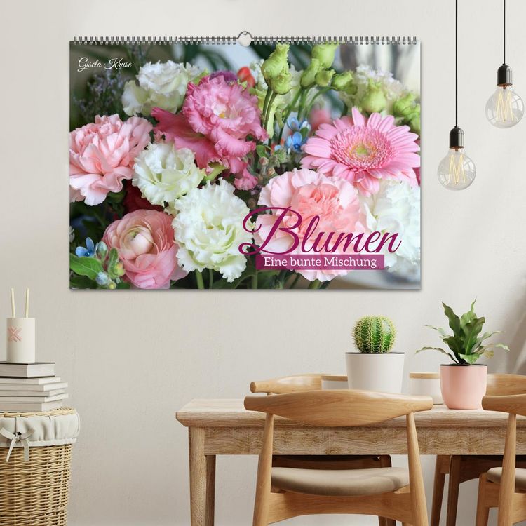 Produktbild: Blumen - Eine bunte Mischung (Wandkalender 2026 DIN A2 quer), CALVENDO Monatskalender