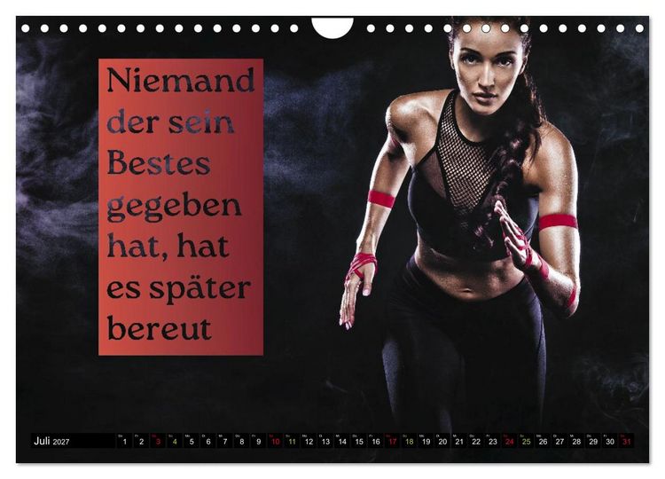 Produktbild: St&auml;rker als gestern &ndash; Sportliche Motivation in Bildern und Spr&uuml;chen (Wandkalender 2027 DIN A4 quer), CALVENDO Monatskalender
