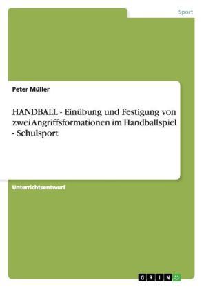 Produktbild: HANDBALL - Ein&uuml;bung und Festigung von zwei Angriffsformationen im Handballspiel - Schulsport